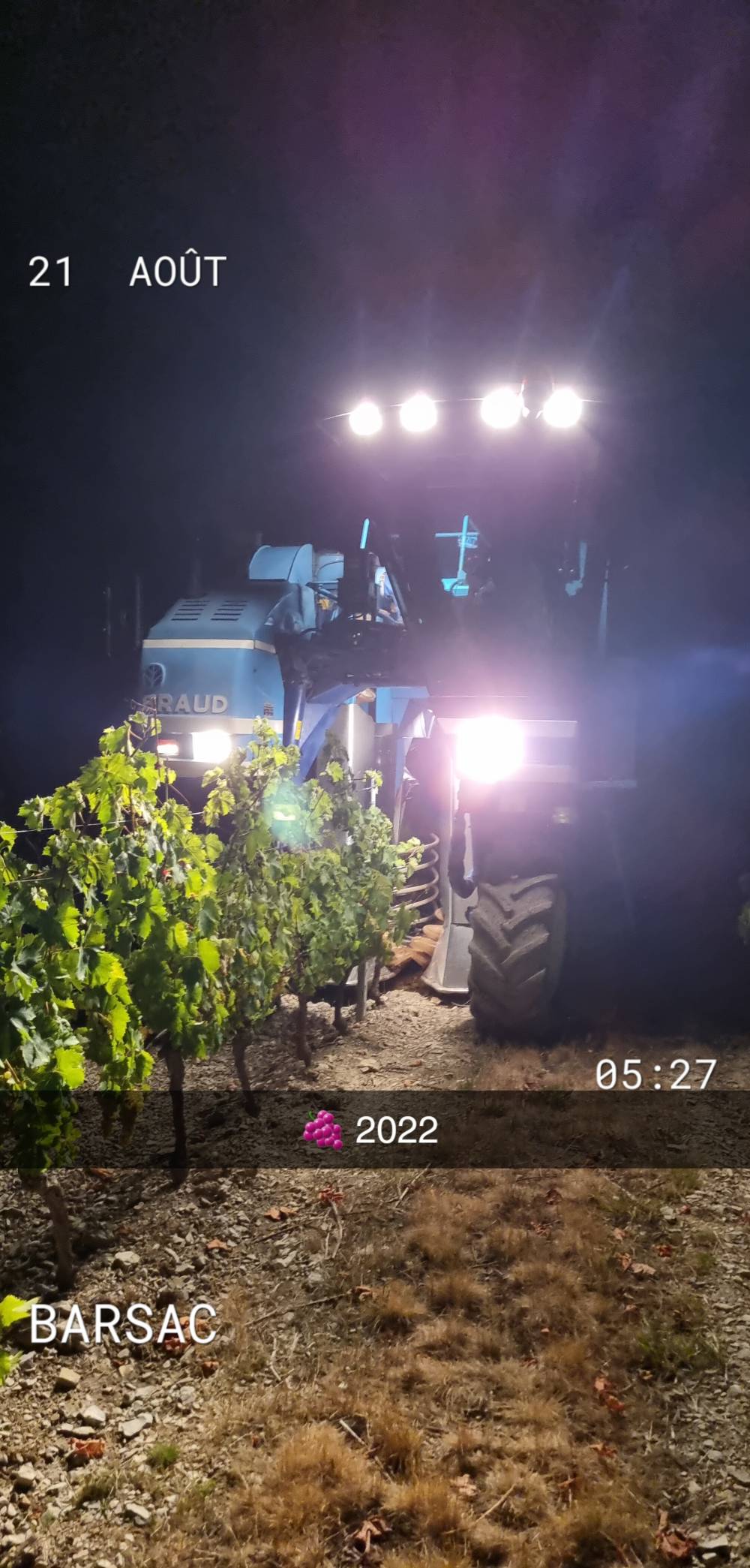 récolte de nuit